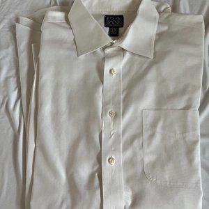 Jos. A. Bank Men's Tailored Fit Dress Shirt - Size 17/35 - White - Used But Good